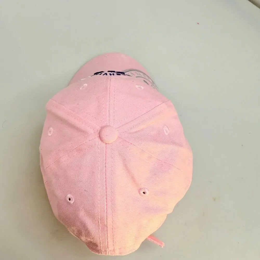 Nashville Music City USA Pink Hat Cap Adjustable Hook & Loop Strap OSFA